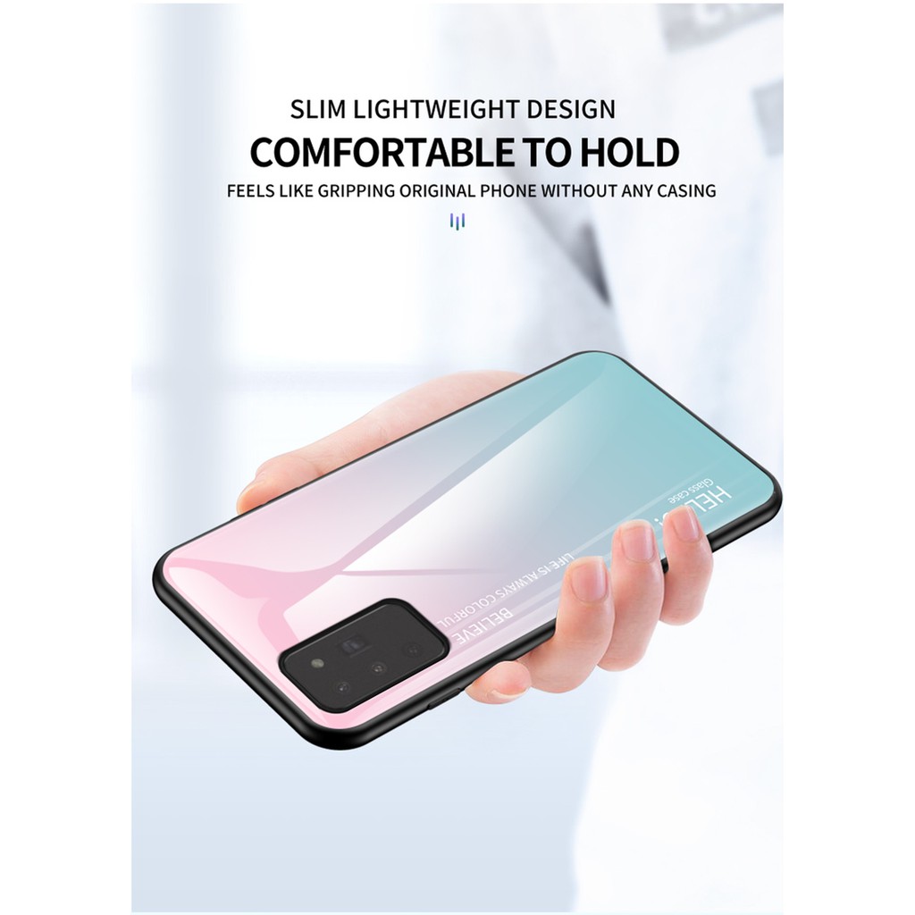 [SALE] Ốp Kính Cường Lực Màu Gradient Sang Trọng Dùng Cho Samsung Galaxy Note 20 Ultra 5g