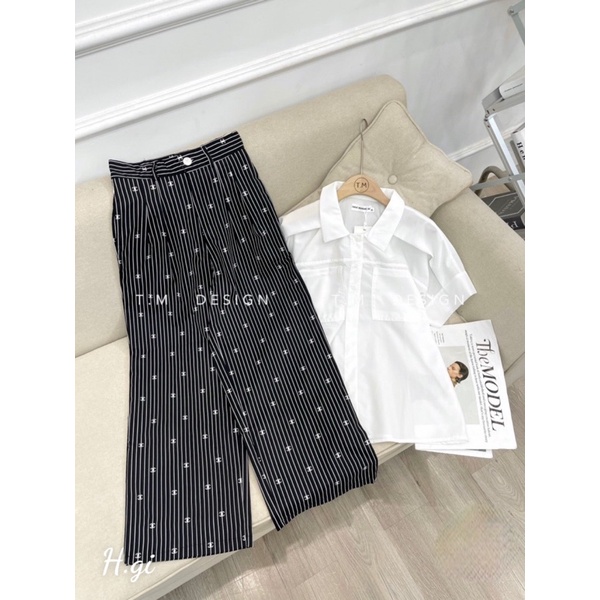 Set áo sơmi quần kẻ Hiền Hồ siêu hot⚠️ SALE SOCK⚠️