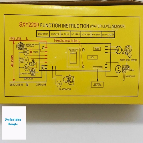 Bo mạch máy giặt đa năng gia đình SXY2200 ( loại rắc) DL47