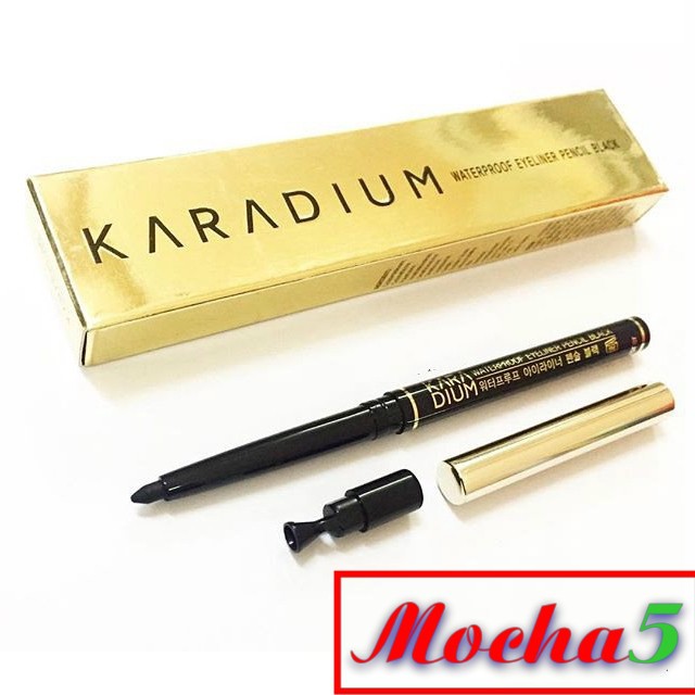 Sỉ chì kẻ mắt KARADIUM Waterproof Eyeliner Pencil Black dễ kẻ chống nước, chống lem VỎ Đen | WebRaoVat - webraovat.net.vn