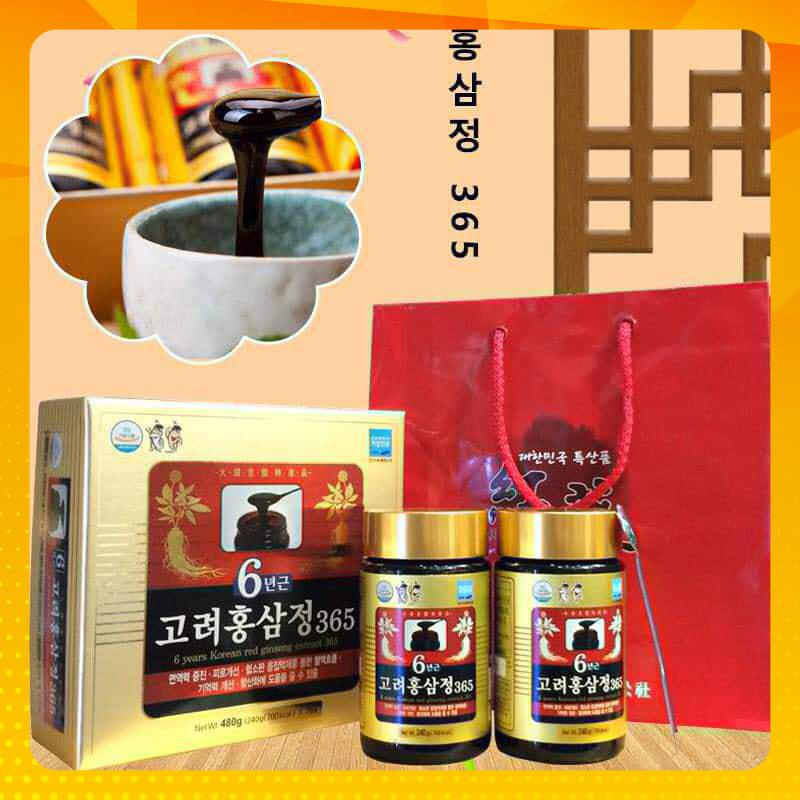 Cao Hồng Sâm 365 Cao Cấp Hàn Quốc { Hộp 2 lọ }