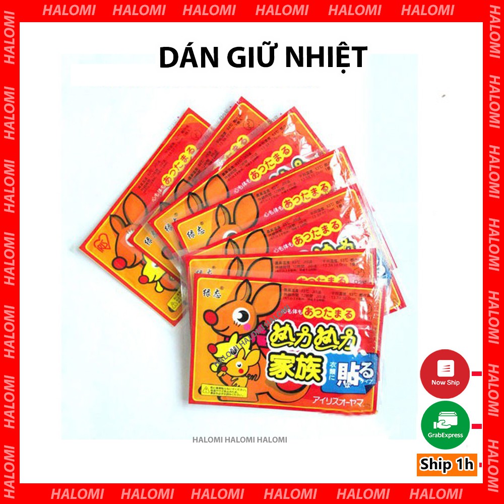 Miếng Dán Giữ Nhiệt Sưởi Ấm Cơ Thể Set Túi 10 Miếng