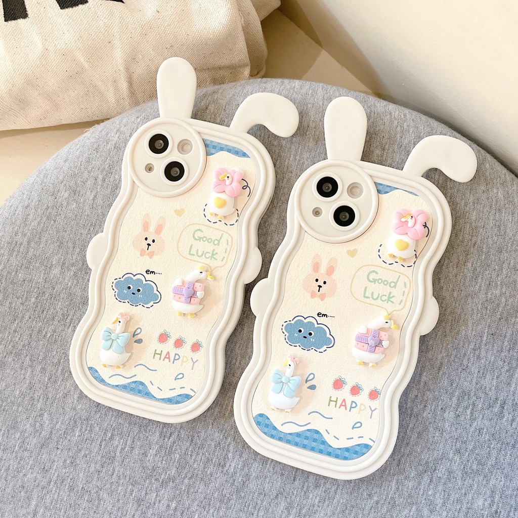 Ốp Điện Thoại Silicon Chống Rơi Họa Tiết Vịt Hoạt Hình Mẫu Mới Cho iphone 11 12 13 14 pro max xsmax 14plus