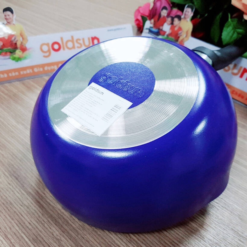 Chảo sâu lòng chống dính có miệng rót Goldsun FP-GE1520(B) Đường kính 20 cm Chảo xào rán nóng nhanh, Bảo hành 12 tháng