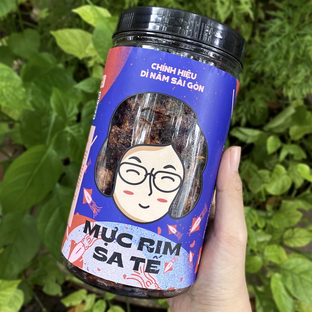 Mực rim sa tế 340gr I Dì năm sài gòn I mực loại 1, sa tế chuẩn miền trung, đồ ăn vặt xịn I cay vừa siêu ngon siêu dính