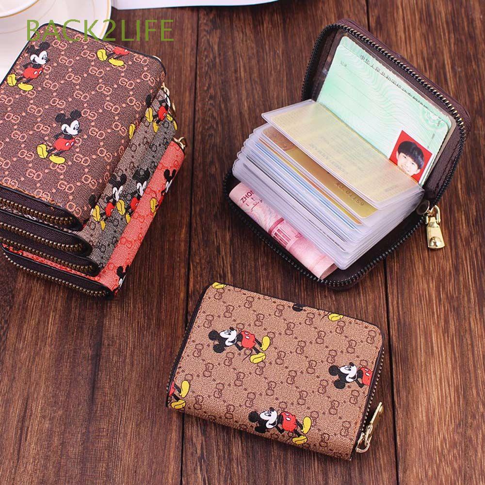 Ví Ngắn Bằng Da Pu In Họa Tiết Chuột Mickey Nhiều Màu Sắc Thời Trang 2life Dành Cho Nam