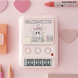 Đồng hồ bấm giờ Dretec X Esther Rabbit màu hồng dễ thương