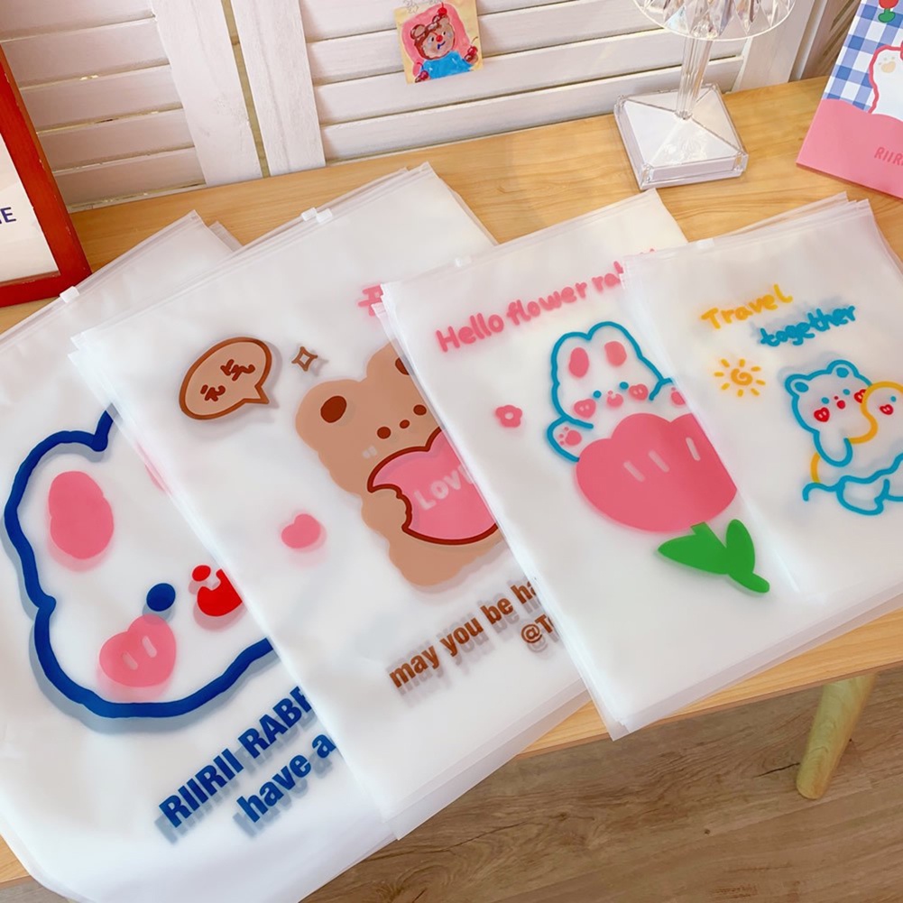 1 Túi Đựng Đồ Du Lịch Trong Suốt In Họa Tiết Hoạt Hình Dễ Thương