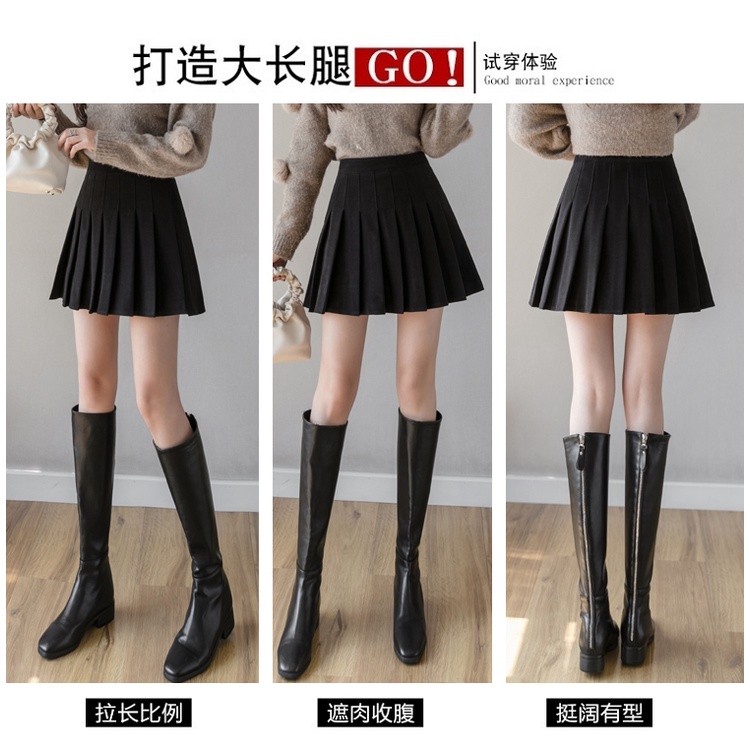 Chân váy len ngắn xếp ly lưng cao dáng chữ A 6 màu tùy chọn thời trang Hàn Quốc cho nữ
 | BigBuy360 - bigbuy360.vn