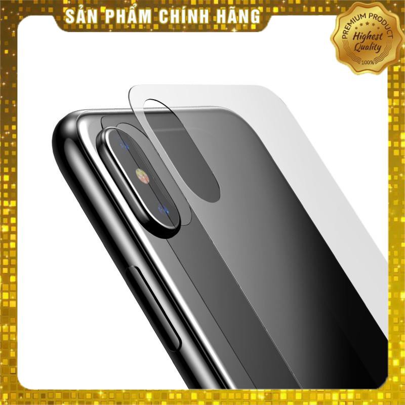 Miếng dán kính cường lực mặt sau lưng cho iPhone XS MAX chính hãng BASEUS (mỏng 0.3mm, Full Glass, Full HD, Phủ Nano)