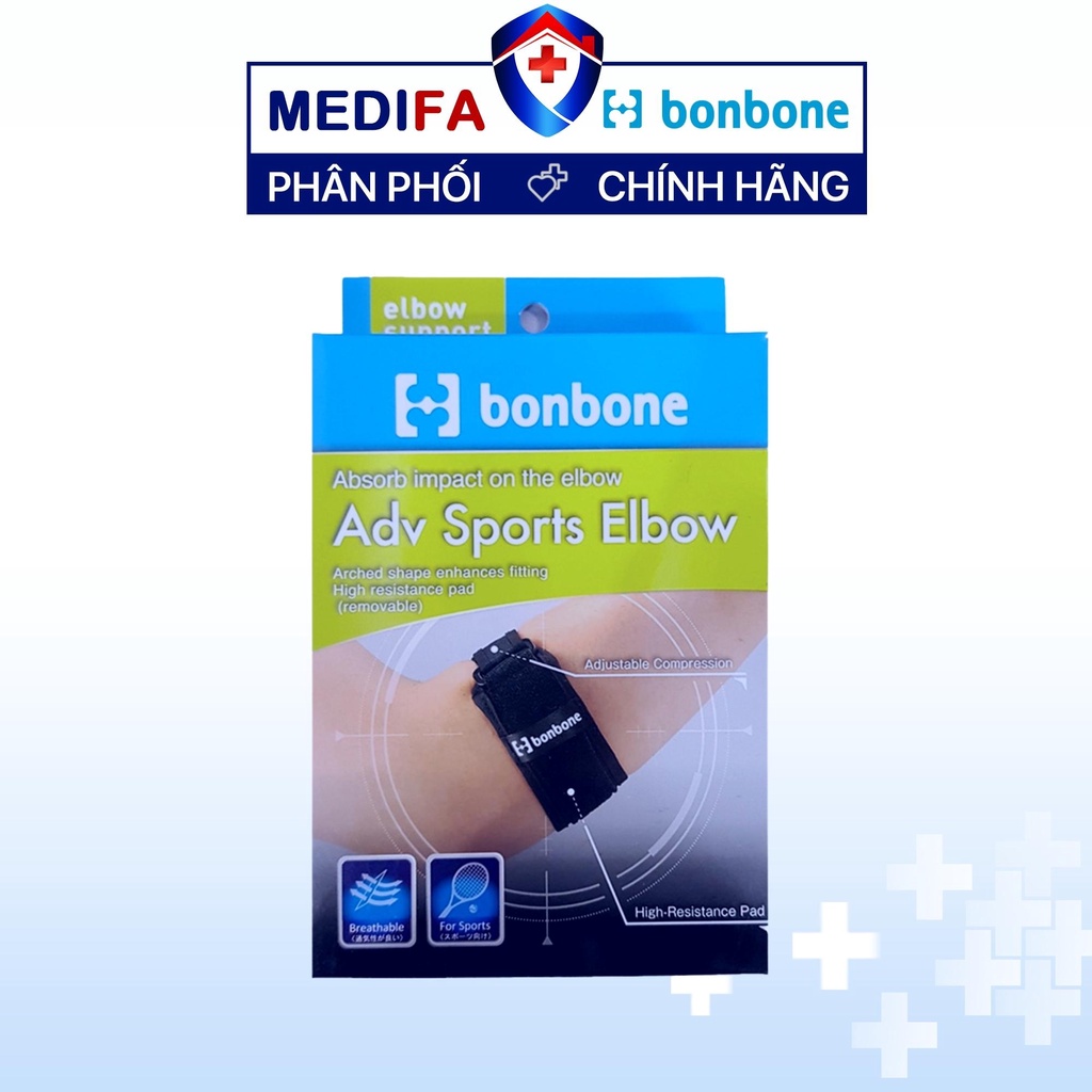 Băng bảo vệ khuỷu tay Bonbone ADV Sports Elbow giảm gánh nặng tác động lực lên khuỷu tay | Medifa