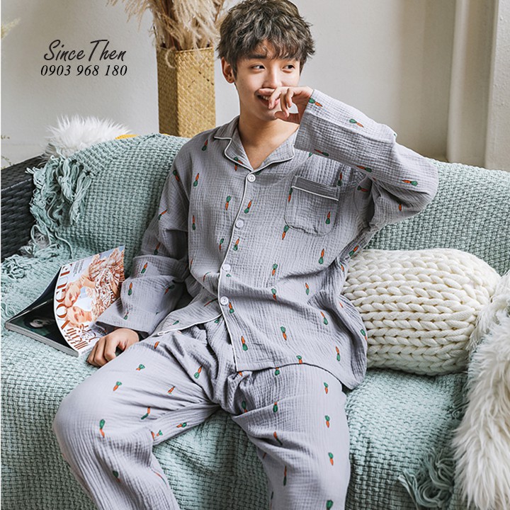 Đồ ngủ nam củ cà rốt, Pyjama nam mặc nhà vải Thô Nhật thoáng khí - Since Then