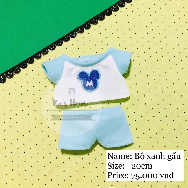 {20cm} CÓ SẴN, set bộ sticker, outfit doll, outfit for doll