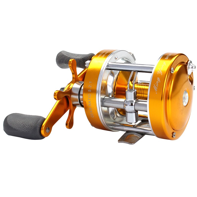 Máy Câu Cá Kim Loại Toàn Bộ Hệ Thống 40# Máy Câu Cá Quay Tay Trái/Phải W5 5.2:1