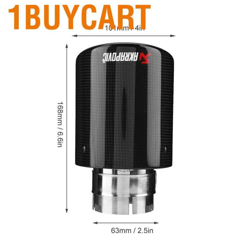 [1BUY]Ống xả xe hơi 63-101mm bằng sợi carbon chuyên dụng chất lượng cao