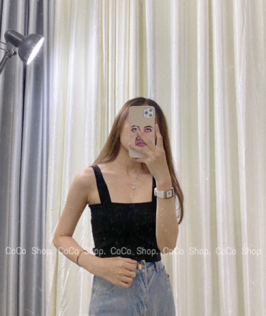 Áo Dây Croptop Bản To 6 Màu (CÓ ẢNH THẬT KÈM BẢNG TÊN SHOP) | BigBuy360 - bigbuy360.vn