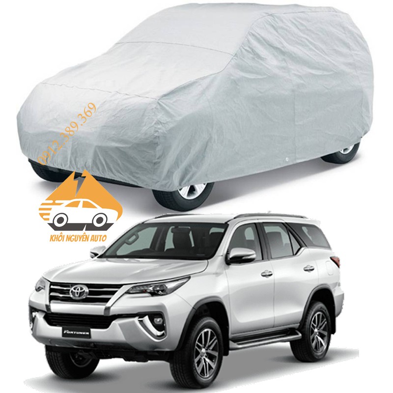 Bạt Phủ xe Ô Tô Fortuner Vải Dù OXFORD Siêu Bền, Bạt Trùm Xe Hơi Chống Nắng Mưa Bảo Vệ