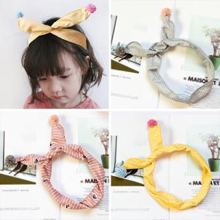 Băng Đô Cài Tóc Vải Thắt Nút Hình Thỏ Dễ Thương Phong Cách Hàn Quốc Cho Bé Gái