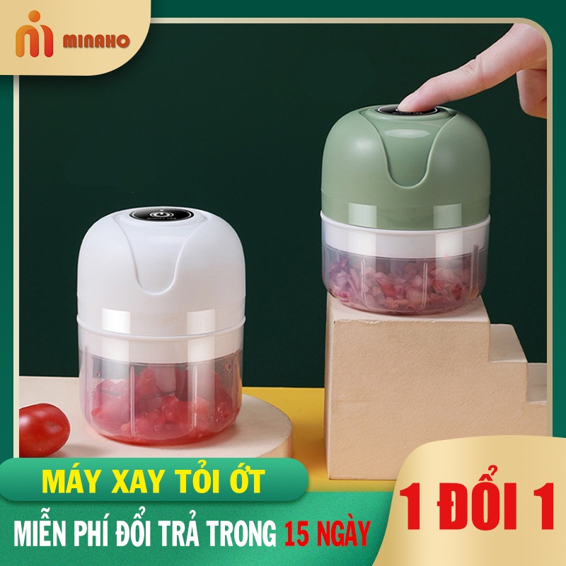 Máy xay tỏi ớt mini bản mới nhỏ gọn công suất lớn - MINAHOSHOP