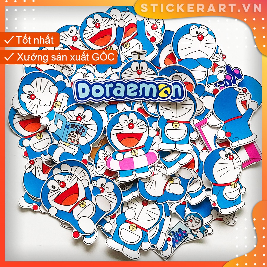 [DOREMON] 48 Sticker chống nước/ trang trí, dán xe laptop mũ bảo hiểm vali...