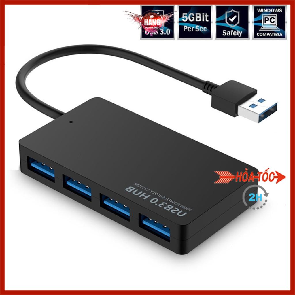 Hub chia usb 3.0 ra 4 cổng có cổng cấp nguồn 3.5 cho hub