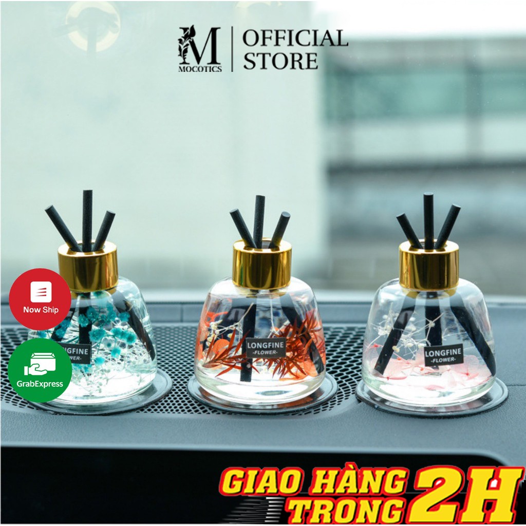 Tinh dầu nước hoa ô tô Mocotics 120ML que gỗ tự nhiên khuếch tán tạo hương thơm cho xe hơi và khử mùi hiệu quả