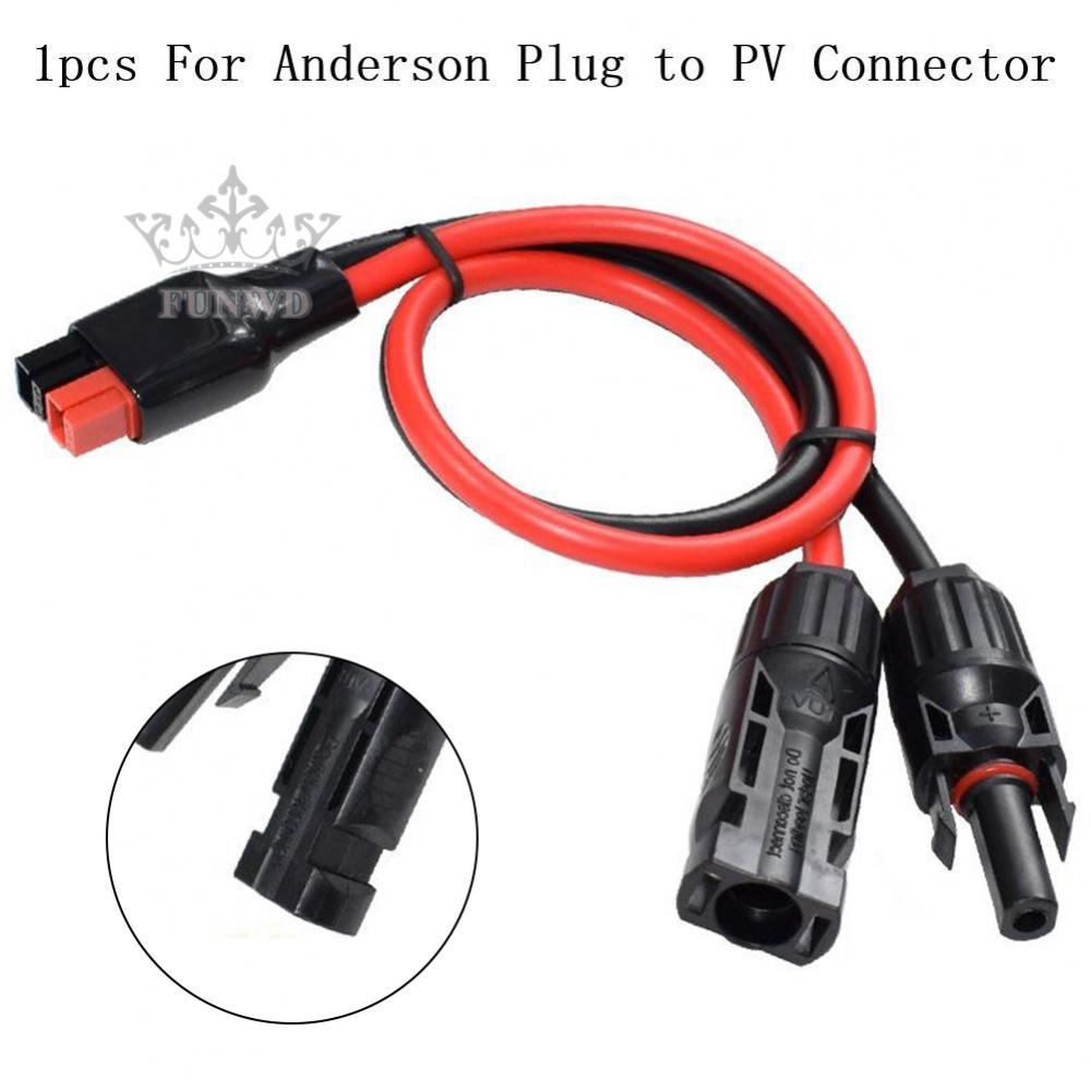 【FUNWD】1x For Anderson Plug To Solar Panel Cable Wiring Adapter Connector 35cm Replace