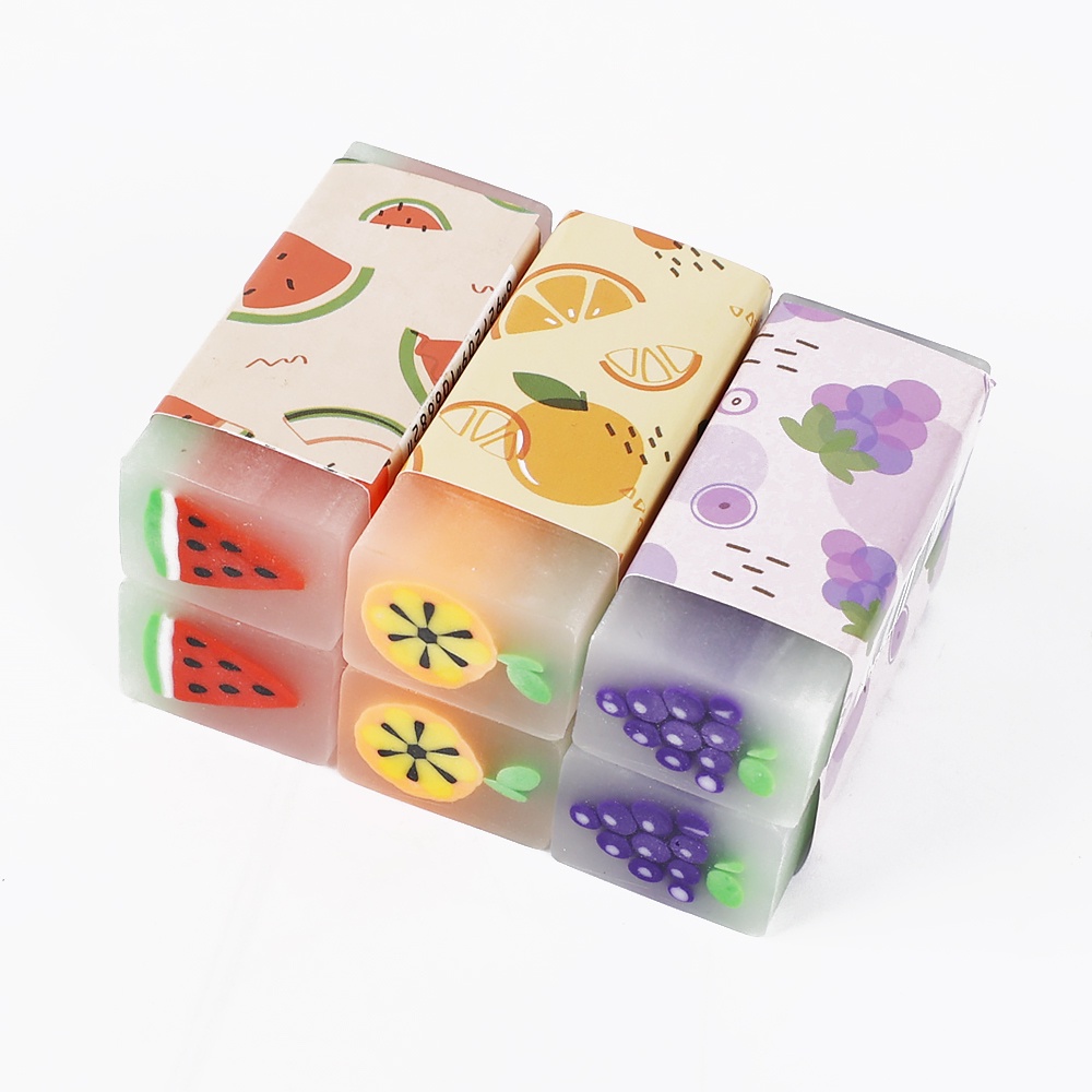 Set 2 gôm tẩy hình trái cây dễ thương sáng tạo