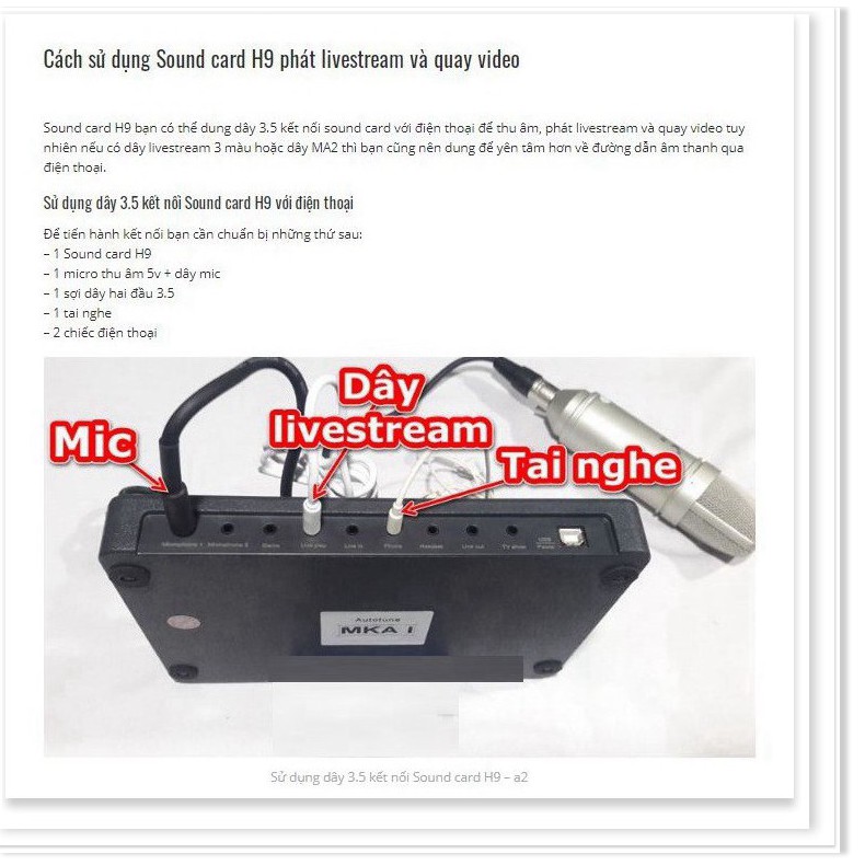 Combo Micro BM900 và Soundcard MKAI H9 – Thu Âm Hát Live Stream, Karaoke, AutoTune, Giả Giọng, Cực Hay, Có Bluetooth