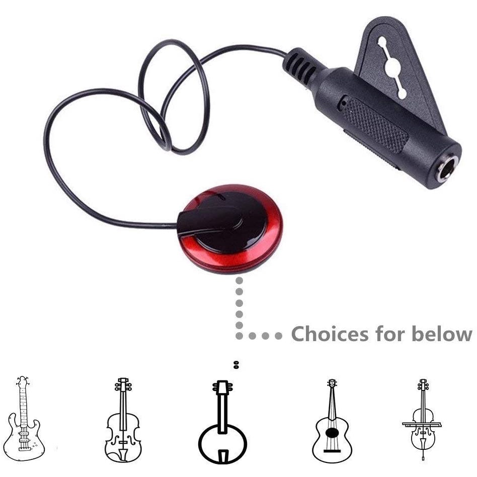 XBVN 1Pcs Piezo Contact Microphone Pickup for Guitar Violin Banjo Mandolin Ukulele