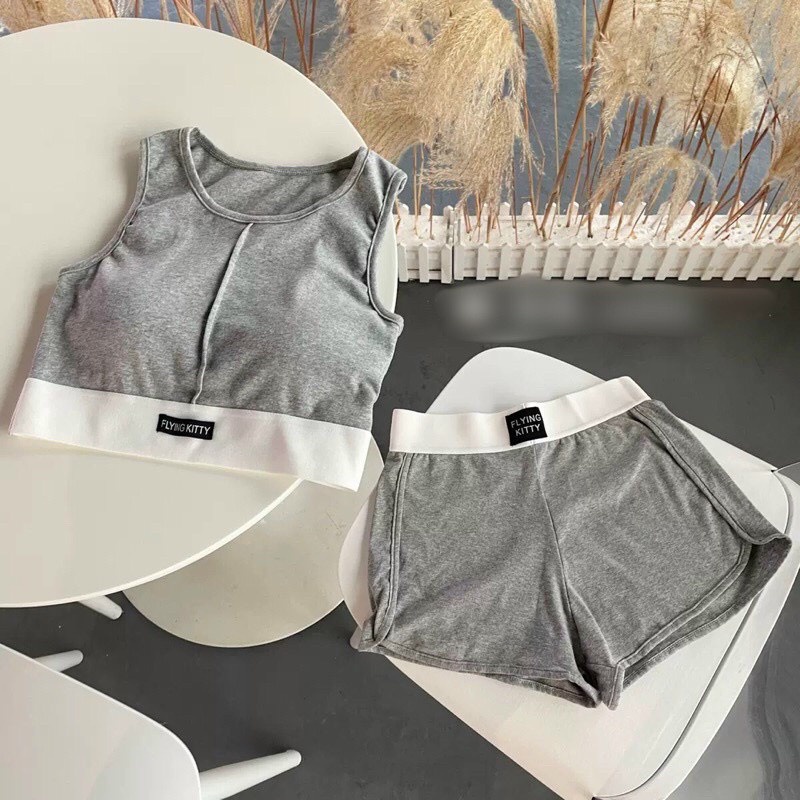 Mẫu mới, Bộ tập đùi tập thể thao, yoga, erobic kèm đệm ngực MS9888