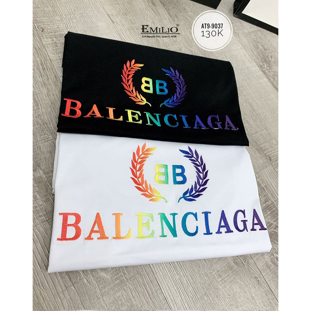 Áo thêu Balenciaga phản quang, 2 màu trắng đen