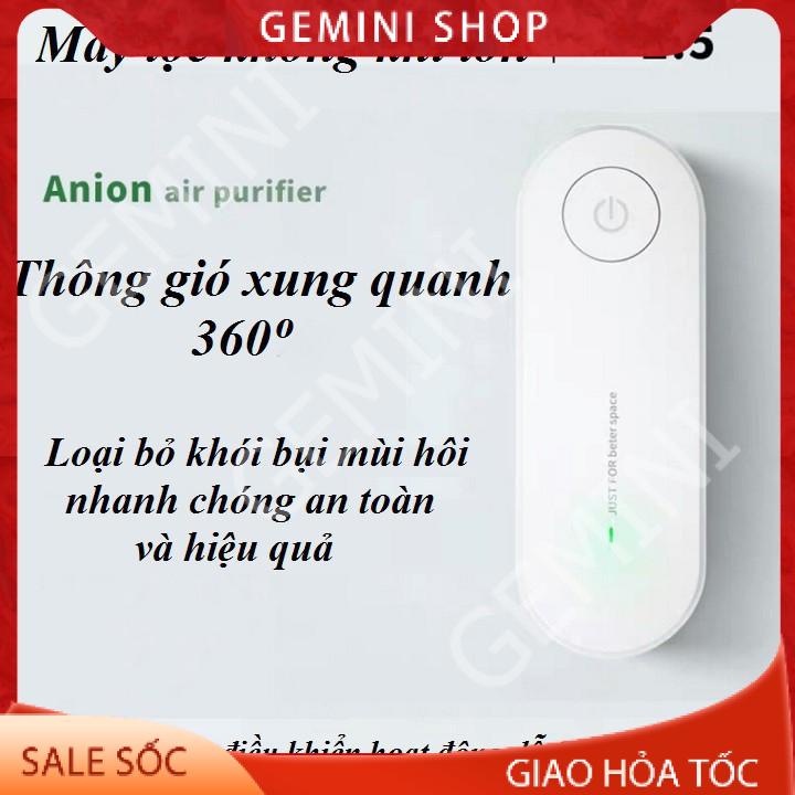 [Mã ELHA22 giảm 5% đơn 300K] Máy khử mùi thuốc lá lọc không khí mini khử mùi nhà vệ sinh nấu bếp TS056 GEMINI SHOP