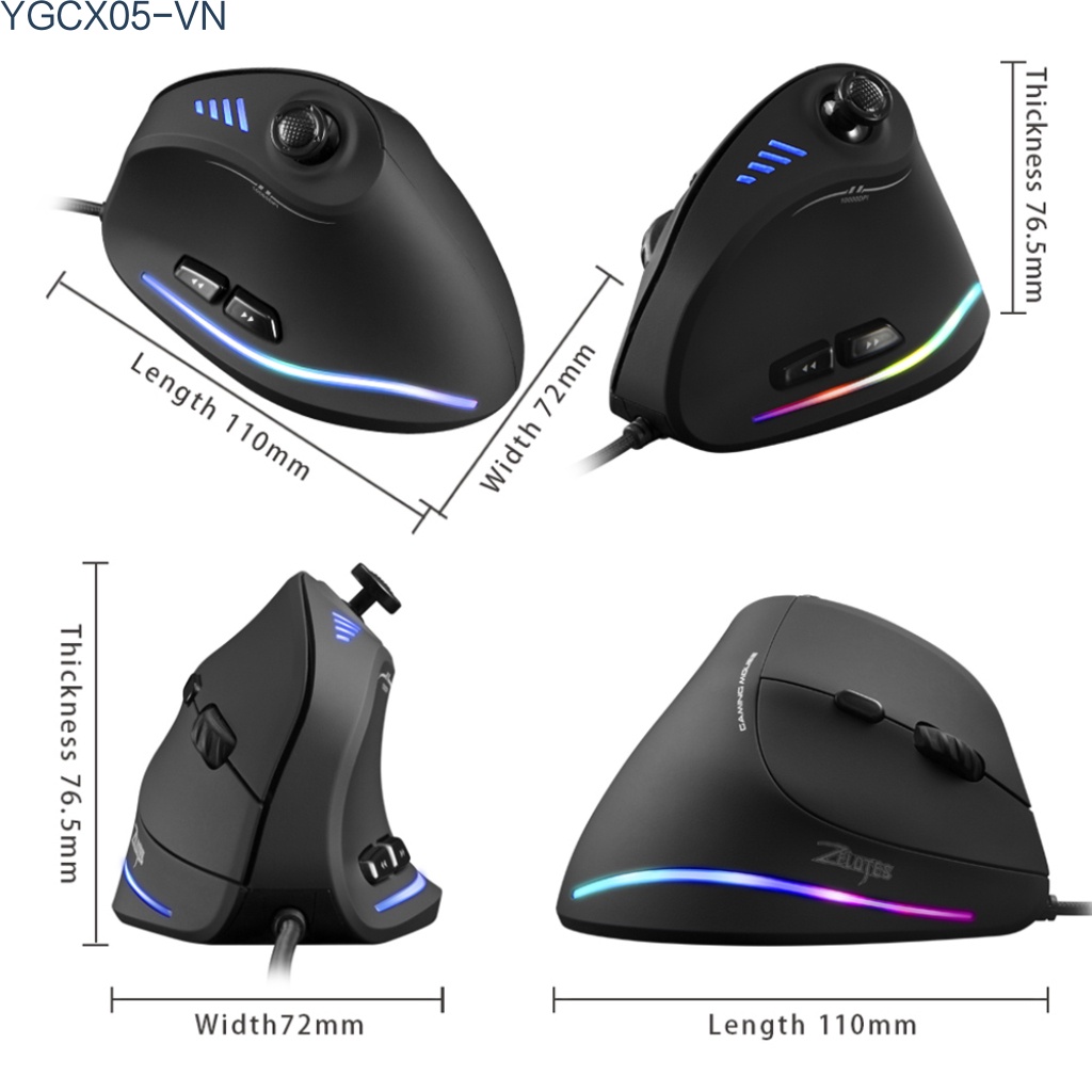 Chuột Gaming Zelotes C-18 11 Nút Bấm 10000dpi 128kb | BigBuy360 - bigbuy360.vn