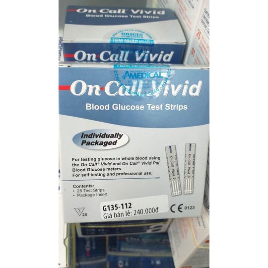 Que thử đường huyết On Call Vivid (25 que rời)