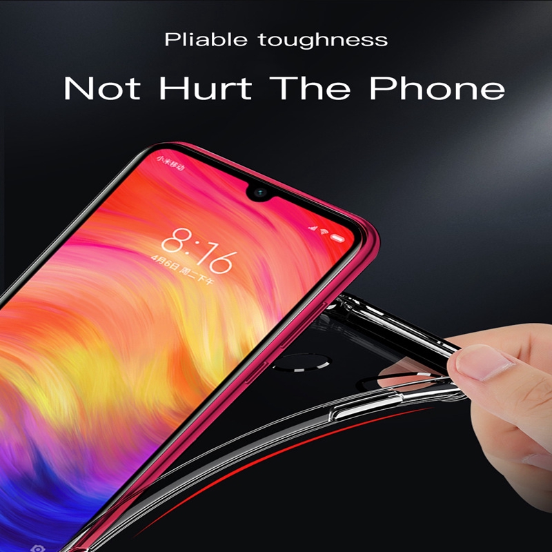 Ốp điện thoại trong suốt cho Xiaomi Redmi 9a Note 9 9s 8 7 6 5 Pro Plus Mi 9 Se Go S2