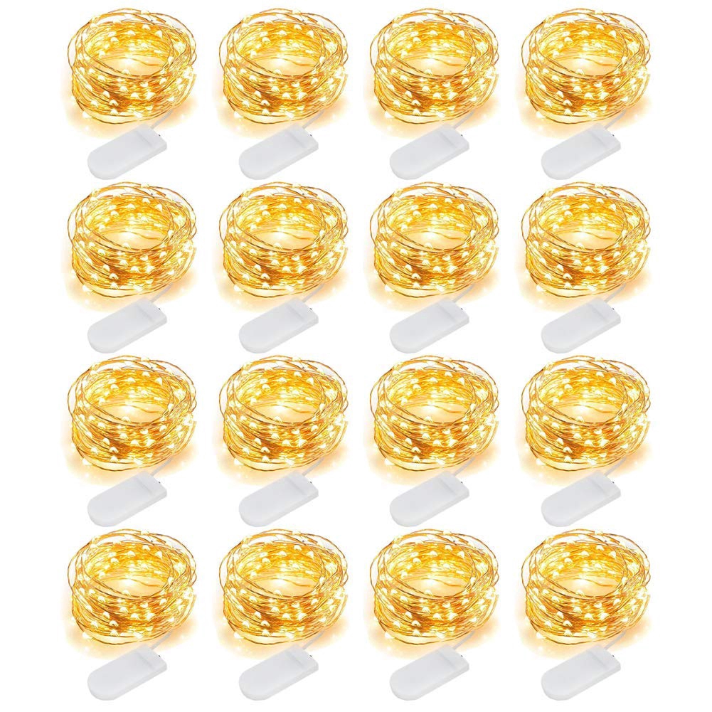 Dây đèn LED phong cách cổ tích dài 1-5m sử dụng pin CR2032 dành cho trang trí Giáng Sinh