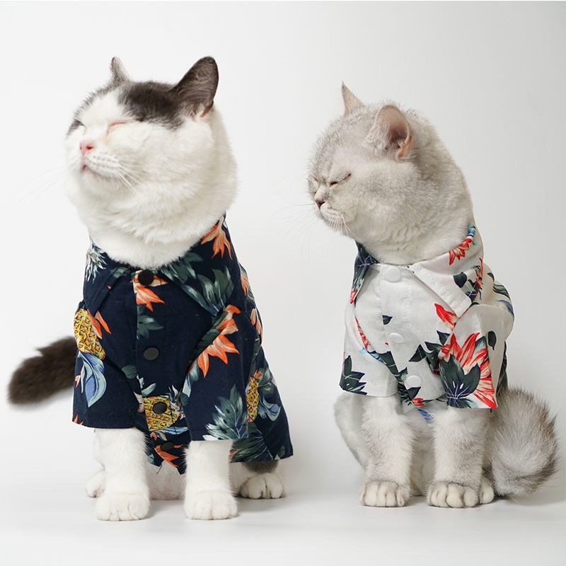 Áo kiểu sơ mi cho thú cưng - áo họa tiết đi biển  mùa hè cho thú cưng size 3XL đến 5XL