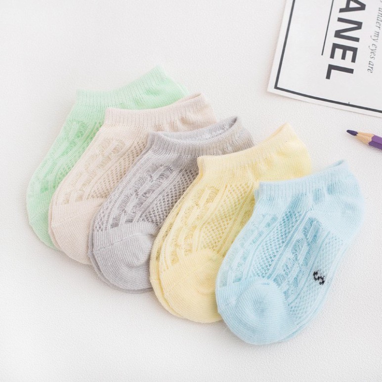 T17 Set 5 Đôi Tất Lưới Cho Bé Trai Bé Gái Xuất Hàn Hàng Quảng Châu Bao Chất