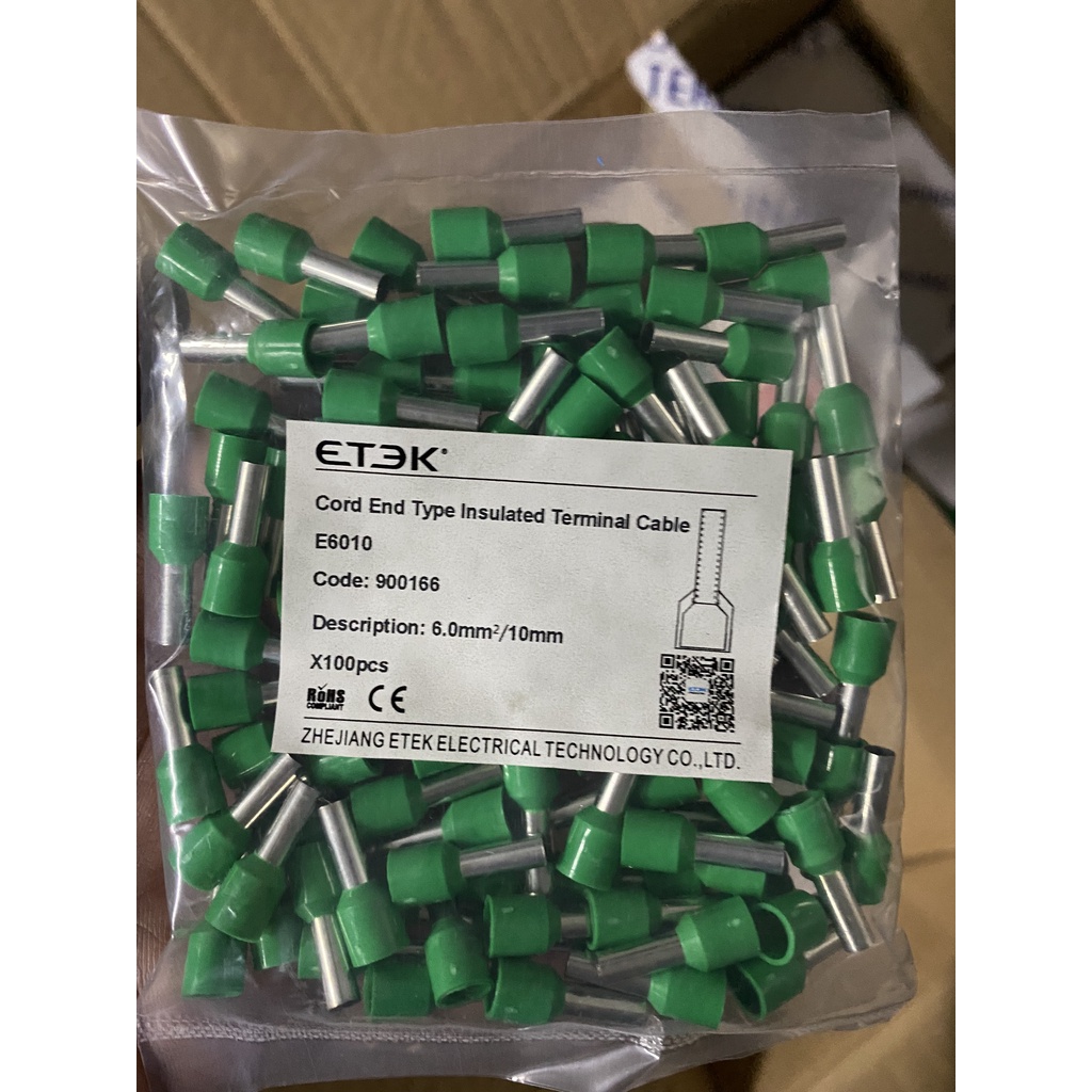 100 Đầu cos kim rỗng các loại, đầu cốt dây điện, cos kim rỗng, cốt kim