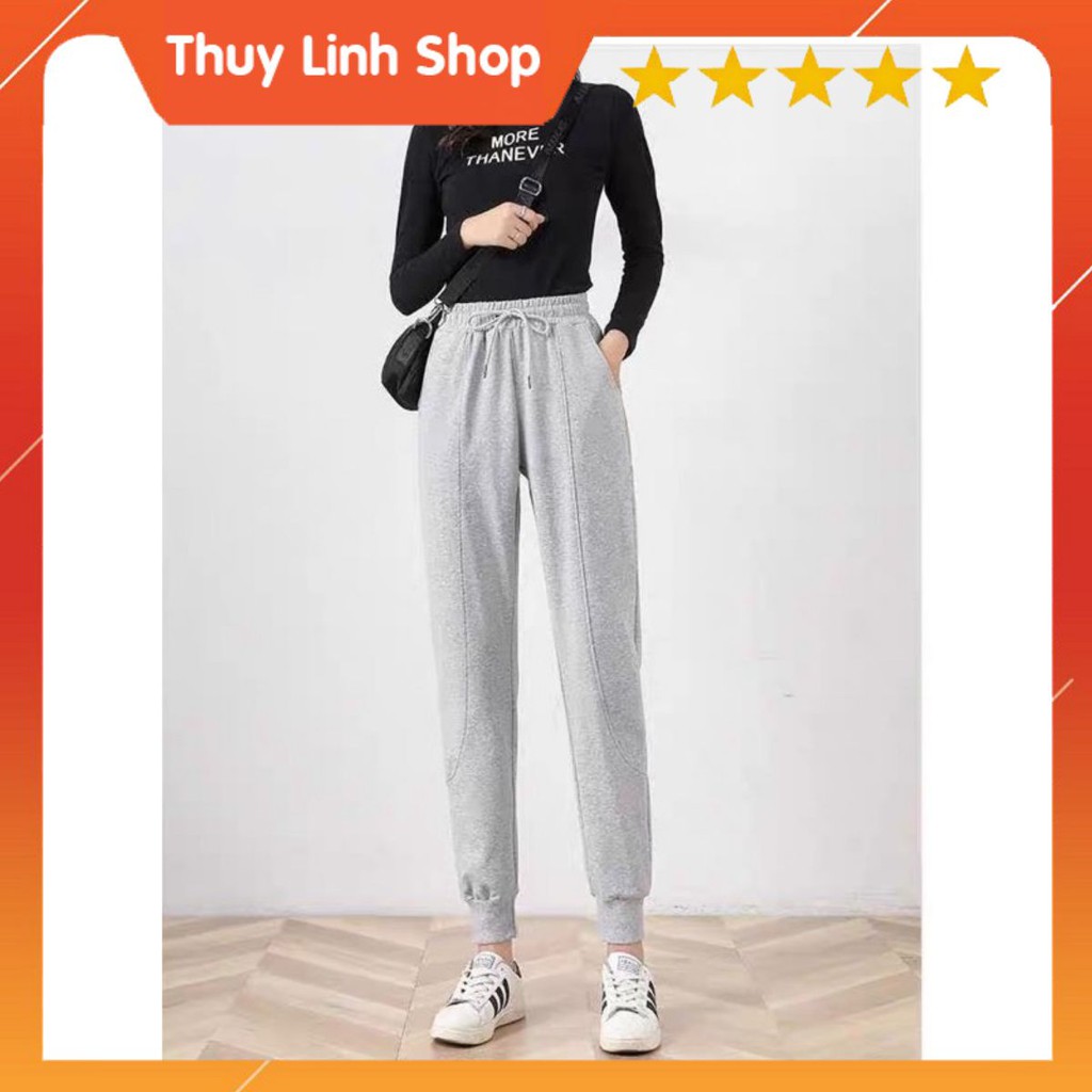 Quần Jogger Nữ Chạy Gân Bo Gấu Cá tính [Thùy Linh Shop]