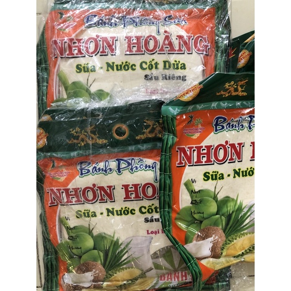 Gói 10 bánh phồng sữa sầu riêng Nhơn Hoàng 400gr