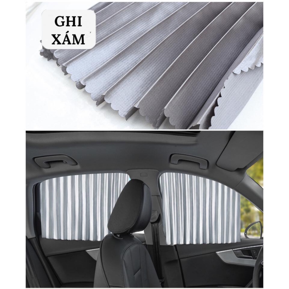 Rèm cửa ô tô vải che nắng có gắn nam châm- bộ 4 rèm-Seven.car