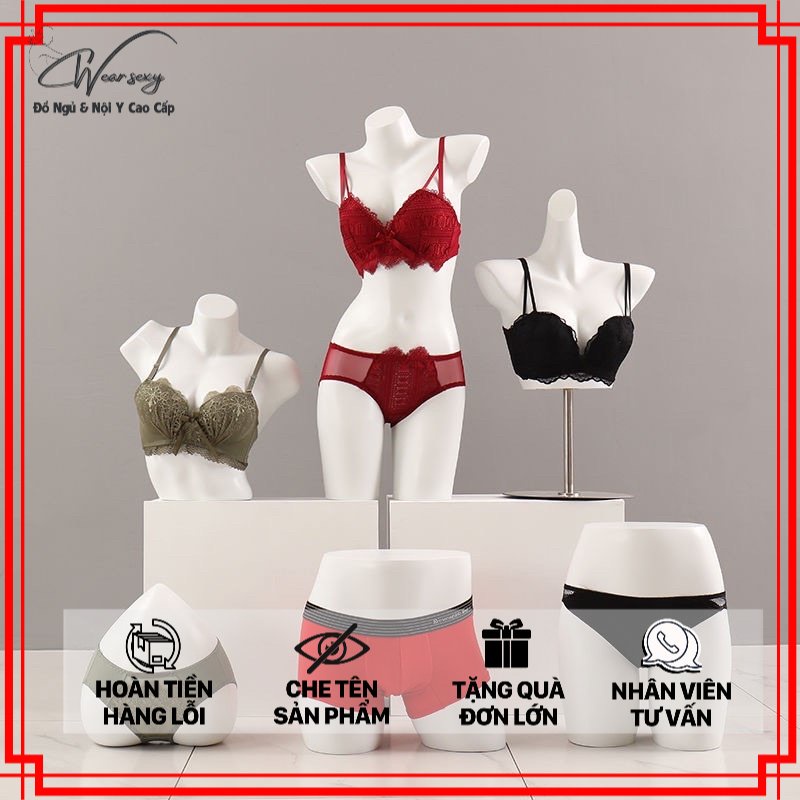Bộ body Ren Sexy Gợi Cảm Quyến Rũ Hở Đáy Quần Tất Lưới [CWEAR.SEXY_ĐỒ NGỦ &amp; NỘI Y CAO CẤP]