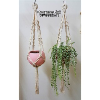 Macrame rèm trang trí có đèn + dây treo cây