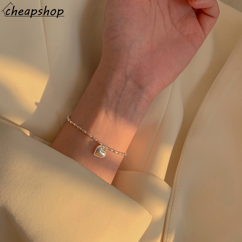 iF YOU Vòng Đeo Tay Hình Trái Tim Phong Cách Hàn Quốc Dành Cho Nữ