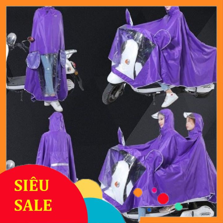 Áo mưa 2 đầu kích thước to nhất có kính che chắn mặt