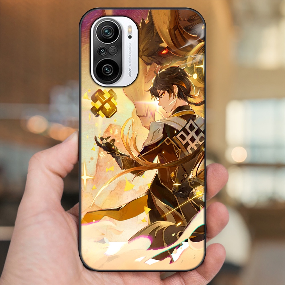 Ốp lưng Xiaomi K40 viền đen in hình Zhongli Genshin Impact