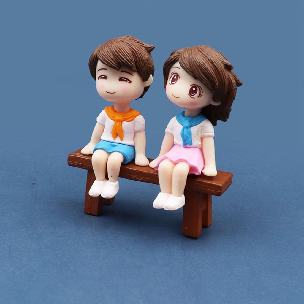 Mô Hình Cặp Đôi Dễ Thương Dùng Trang Trí Tiểu Cảnh DIY