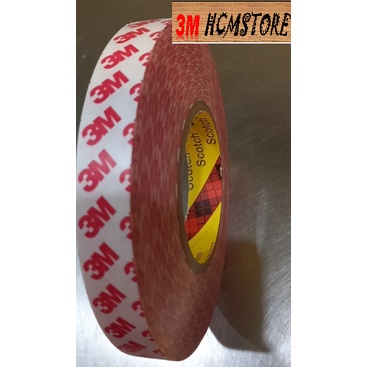 3M 9080R 30mm dài 50met - Băng keo hai mặt chịu nhiệt chuyên dán vải, logo may mặc, có thể tháo ra dán được nhiều lần
